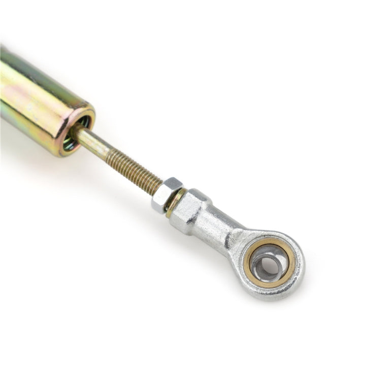 Engine shutdown solenoid valve linkage eyelet with metal fittings and threaded rod