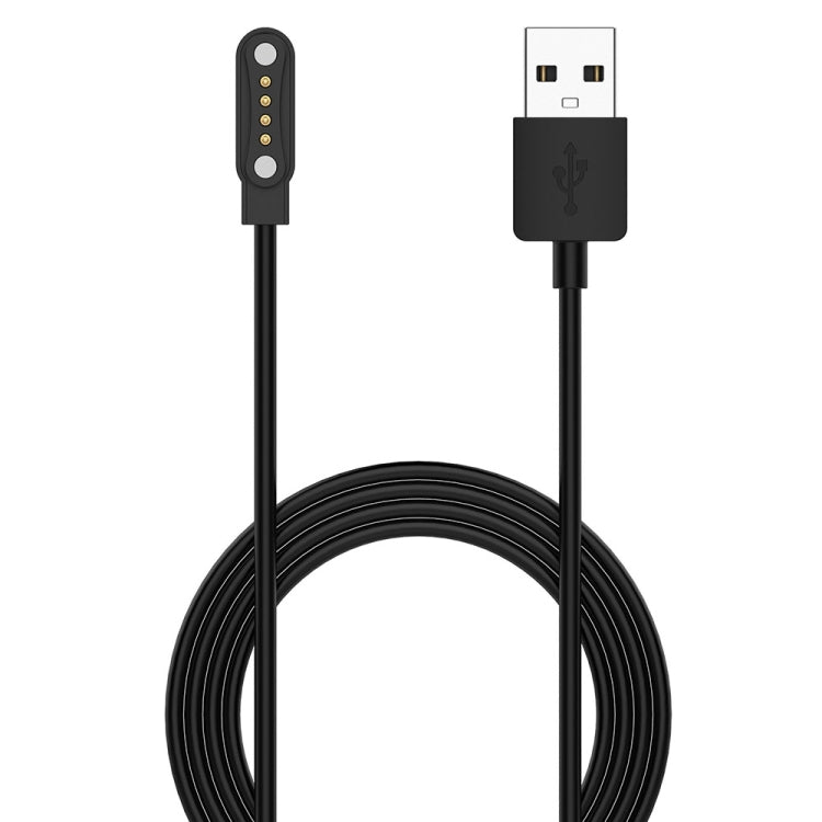 Magnetic USB smart watch charging cable with black magnetic dock for watch contacts