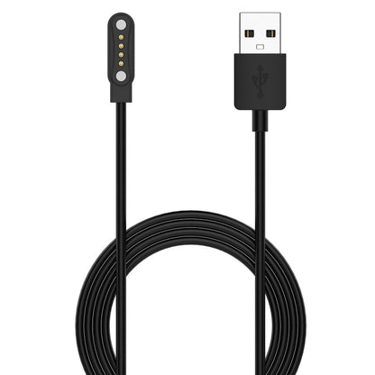 Magnetic USB smart watch charging cable with black magnetic dock for watch contacts