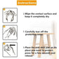 Furniture leg foot pad installation: wipe surface, peel cover, press pad on