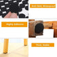 Textured black round foot pad with strong adhesive and thick stable base