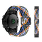 Adjustable multicolor braided nylon watch band with square clasp and black buckle, for Garmin Fenix 7X