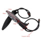 LED motorcycle rear turn signal lights set with clear lenses, black housings, wires