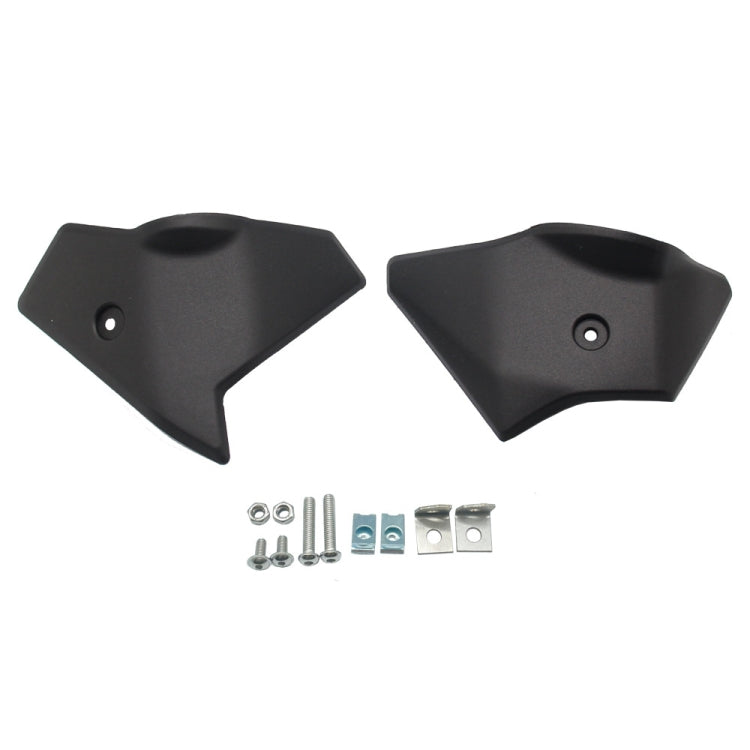 Black throttle guard cover set with mounting hardware, two pieces