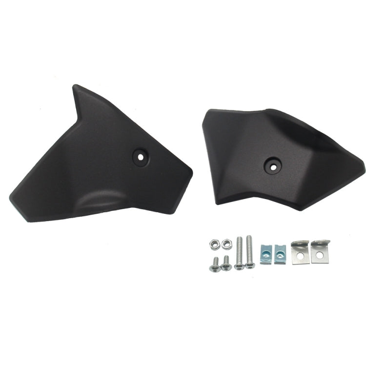 Black throttle guard covers with mounting hardware and screw set, two pieces