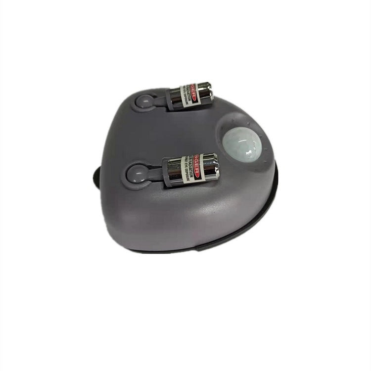 Dual-head laser parking assist meter base with two laser emitters under dome cover