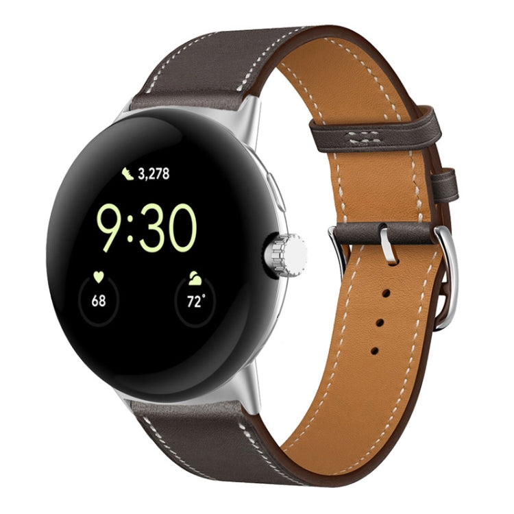 Genuine Leather Watch Band, For Google Pixel Watch 5 / 4 / 3 / 2 / 1 41mm