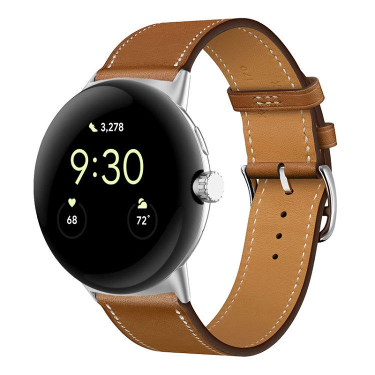 Genuine Leather Watch Band, For Google Pixel Watch 5 / 4 / 3 / 2 / 1 41mm