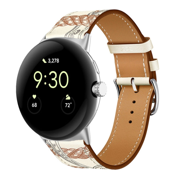 Genuine Leather Watch Band, For Google Pixel Watch 5 / 4 / 3 / 2 / 1 41mm