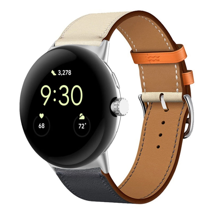 Genuine Leather Watch Band, For Google Pixel Watch 5 / 4 / 3 / 2 / 1 41mm