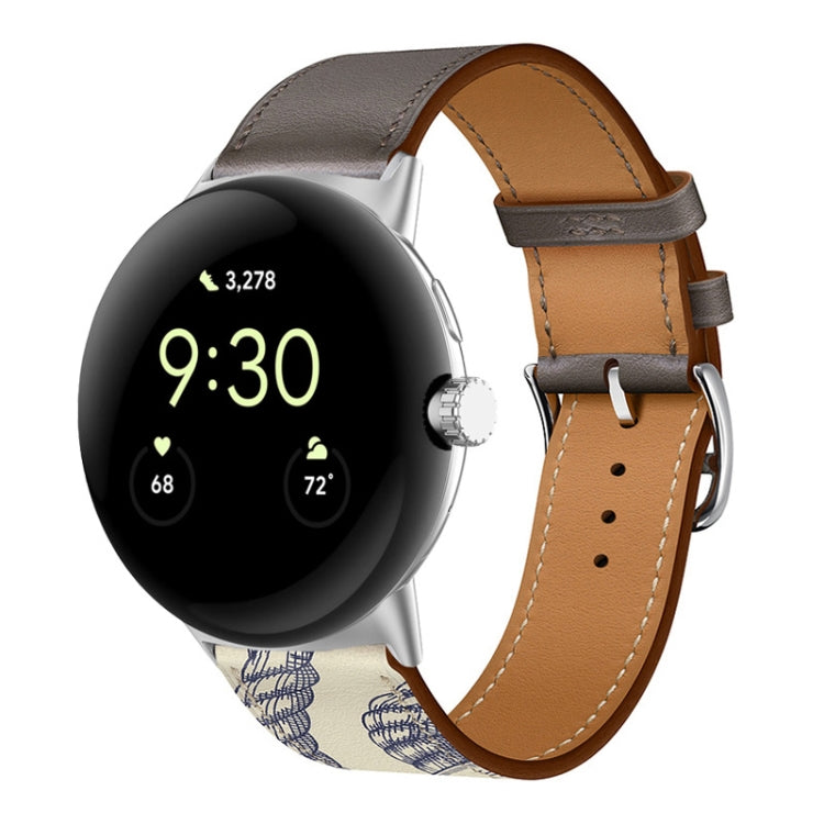 Genuine Leather Watch Band, For Google Pixel Watch 5 / 4 / 3 / 2 / 1 41mm