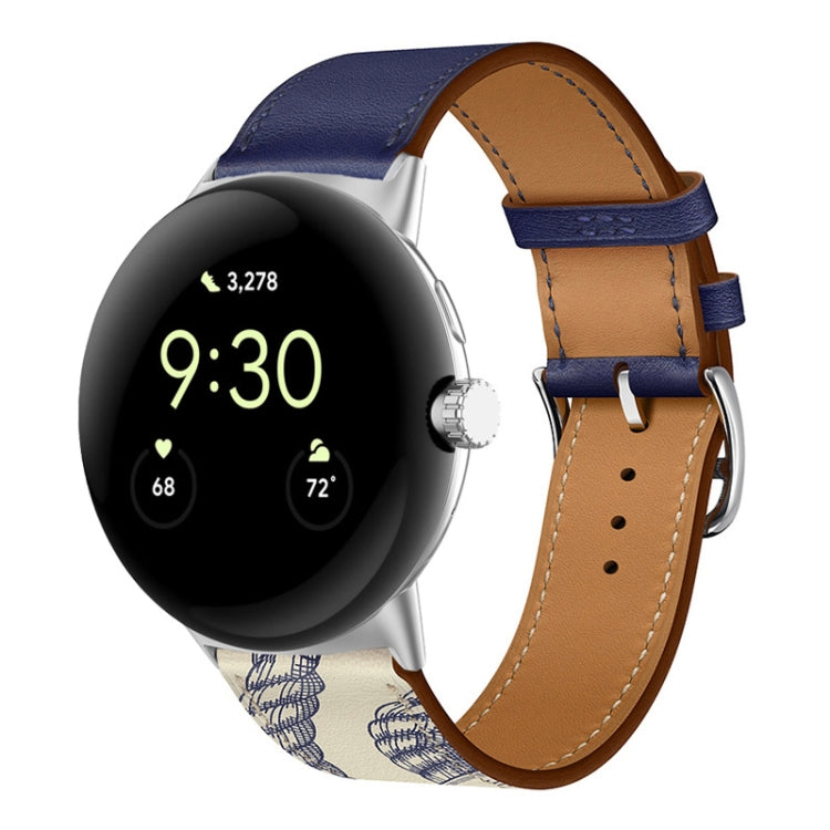 Genuine Leather Watch Band, For Google Pixel Watch 5 / 4 / 3 / 2 / 1 41mm