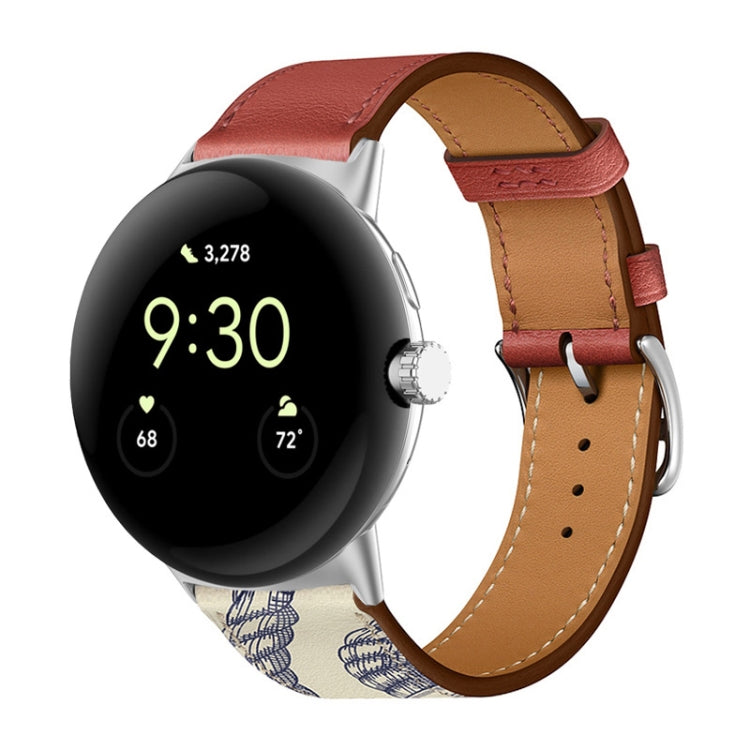 Genuine Leather Watch Band, For Google Pixel Watch 5 / 4 / 3 / 2 / 1 41mm