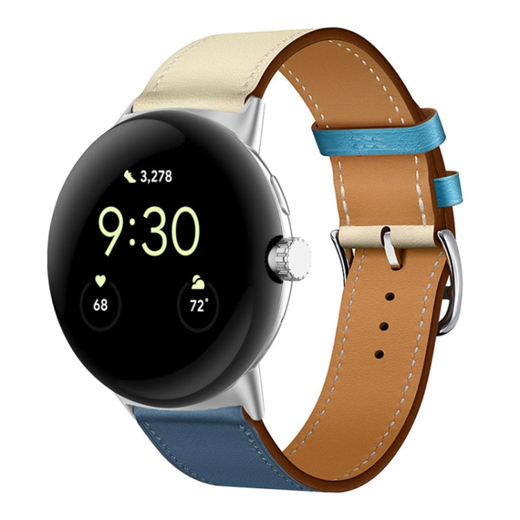 Genuine Leather Watch Band, For Google Pixel Watch 5 / 4 / 3 / 2 / 1 41mm