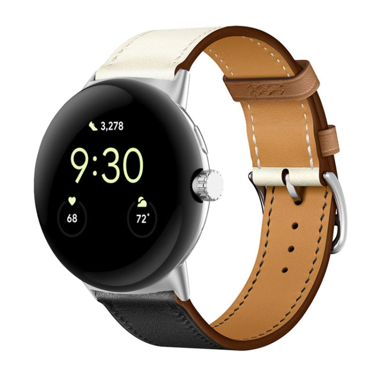 Genuine Leather Watch Band, For Google Pixel Watch 5 / 4 / 3 / 2 / 1 41mm
