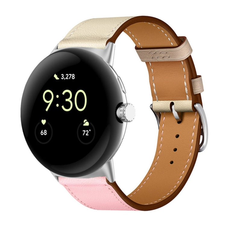 Genuine Leather Watch Band, For Google Pixel Watch 5 / 4 / 3 / 2 / 1 41mm