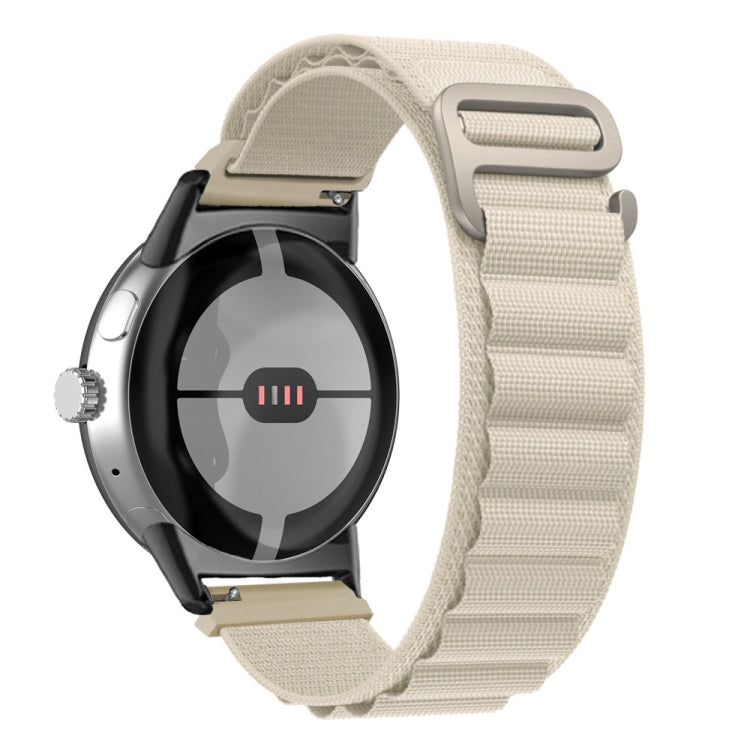 Nylon Loop Black Connector Watch Band, For Google Pixel Watch 5 / 4 / 3 / 2 / 1 41mm