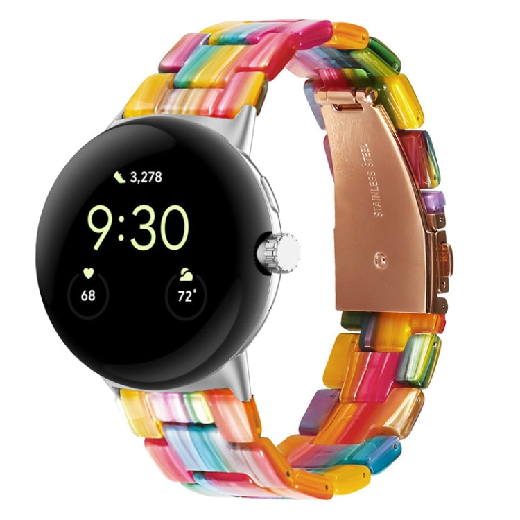 Three-beads Resin Watch Band, For Google Pixel Watch 5 / 4 / 3 / 2 / 1 41mm