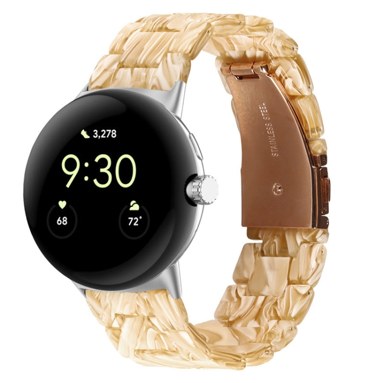 Three-beads Resin Watch Band, For Google Pixel Watch 5 / 4 / 3 / 2 / 1 41mm