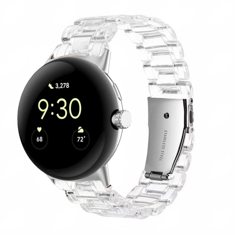 Three-beads Resin Watch Band, For Google Pixel Watch 5 / 4 / 3 / 2 / 1 41mm