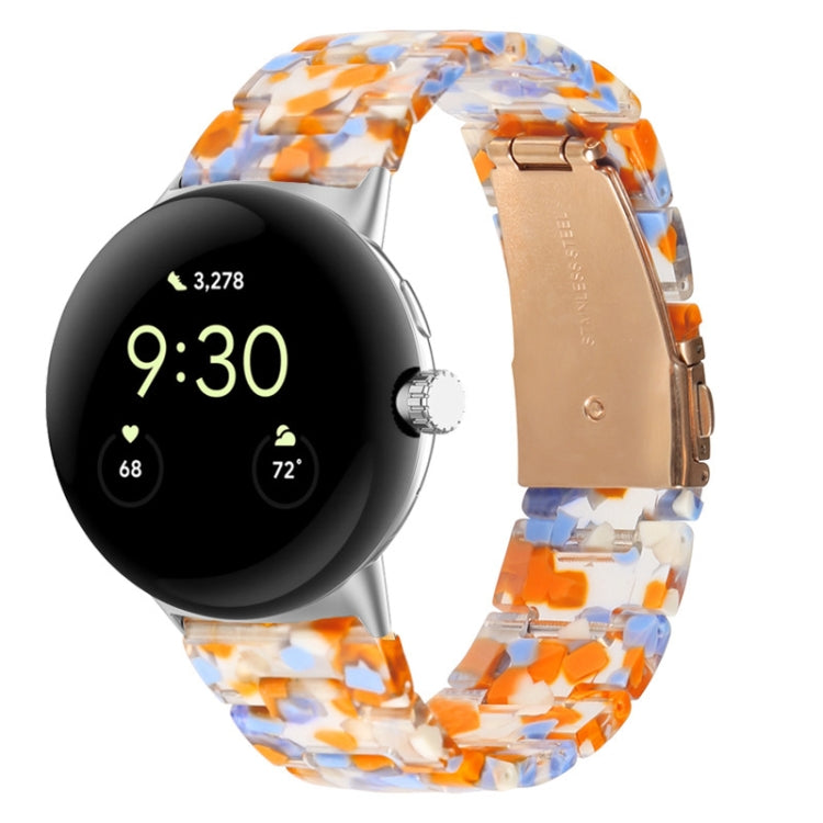 Three-beads Resin Watch Band, For Google Pixel Watch 5 / 4 / 3 / 2 / 1 41mm