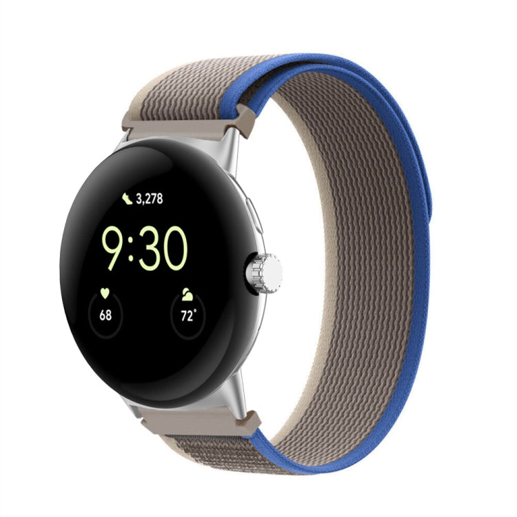 Loop Silver Connector Nylon Watch Band, For Google Pixel Watch 5 / 4 / 3 / 2 / 1 41mm