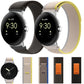 Loop Silver Connector Nylon Watch Band, For Google Pixel Watch 5 / 4 / 3 / 2 / 1 41mm