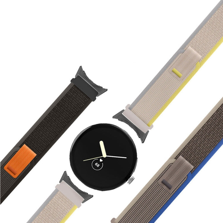 Loop Black Connector Nylon Watch Band, For Google Pixel Watch 5 / 4 / 3 / 2 / 1 41mm