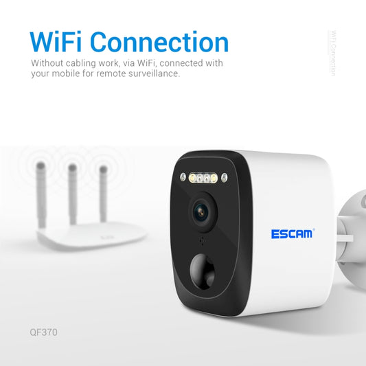Wall-mounted solar security camera with black front and white body, WiFi connectivity.