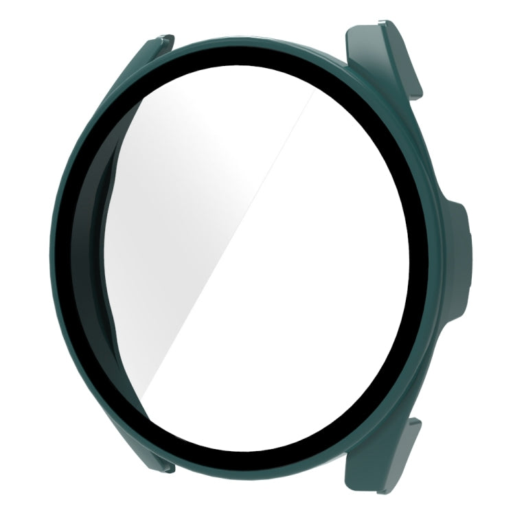 Pine green 9H tempered glass protective watch case with integrated bezel for smartwatch