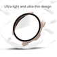 Pink 9H tempered glass protective watch case with integrated bezel, slim profile