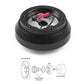 Nissan steering wheel connection base BX102480, black hub showing pink connector and center wire