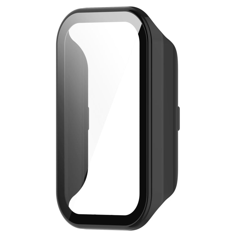 Tempered film watch protective case with clear screen cover, dark frame