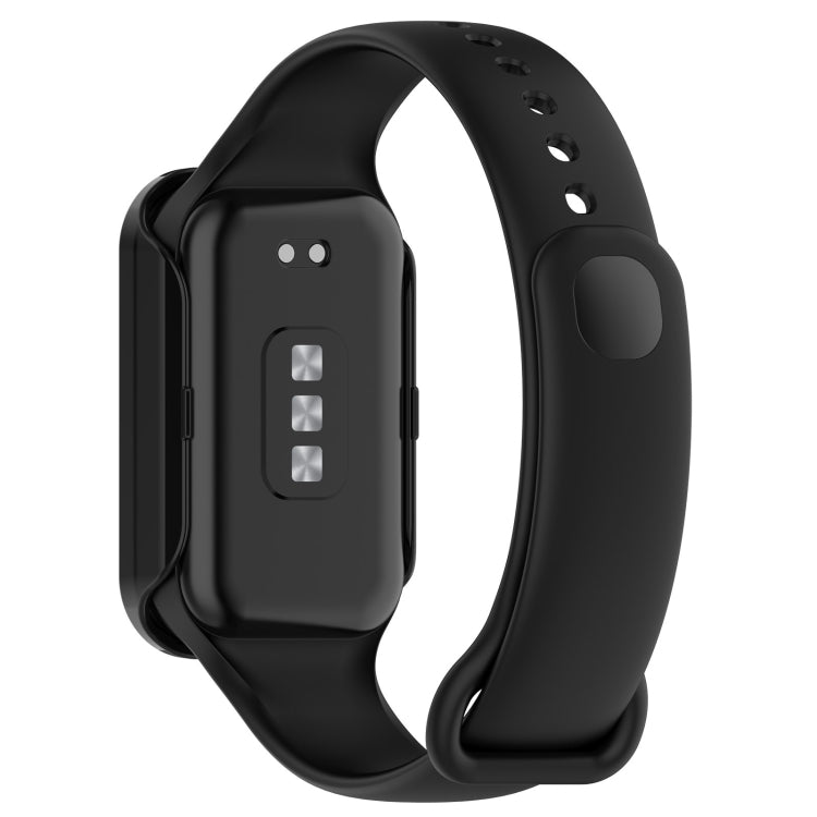 Tempered film watch protective case, black back cover with side buttons cutouts