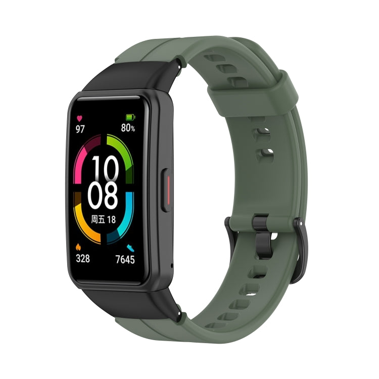 Solid Color Silicone Watch Band, For Honor Band 7