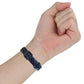Blue camouflage silicone watch band for Honor Band 7 on arm