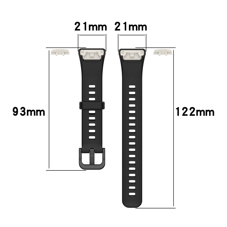 Black silicone watch band with clasp and multiple adjustment holes