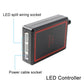 LED strobe controller box with power cable socket and LED split wiring socket