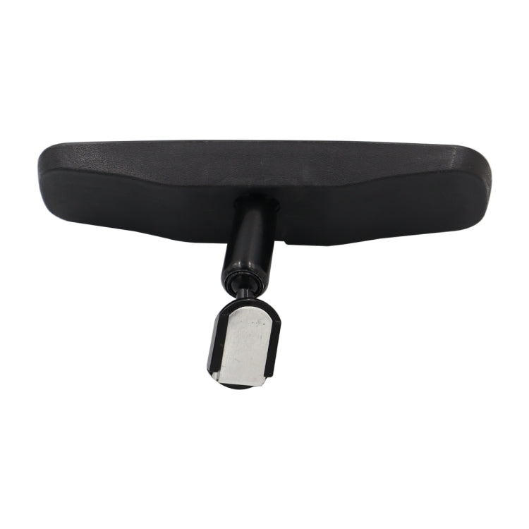 8-inch auxiliary rearview mirror back with black housing and screw-mount base
