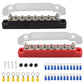 Two terminal blocks with stud posts plus included screws and blue/yellow ring connectors