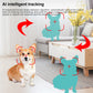 Indoor security camera AI tracking concept graphic with dog and cat icons