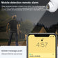 Indoor security camera mobile alarm concept graphic with smartphone notification