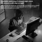Indoor security camera infrared night vision concept graphic with person at desk