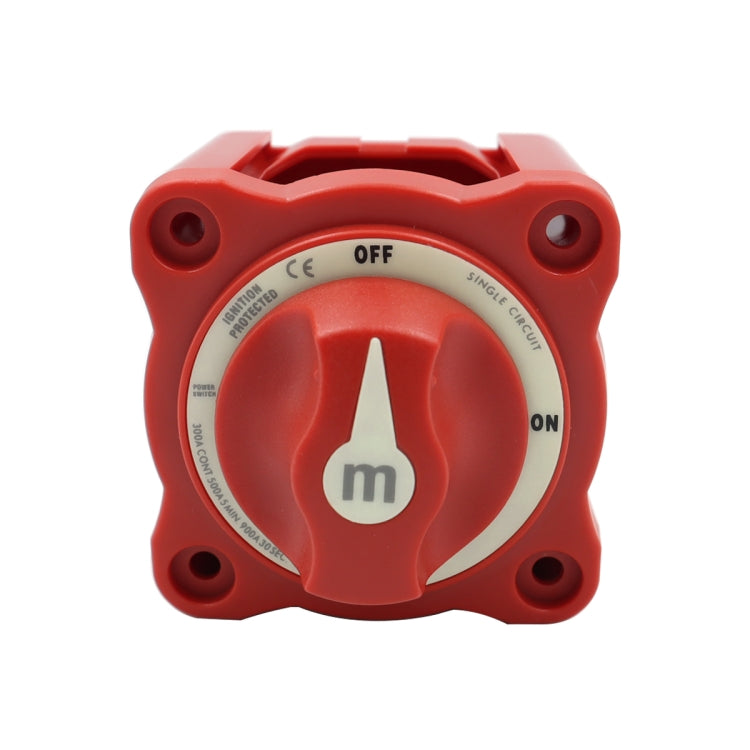 Red battery power off switch with OFF/ON dial and mounting holes
