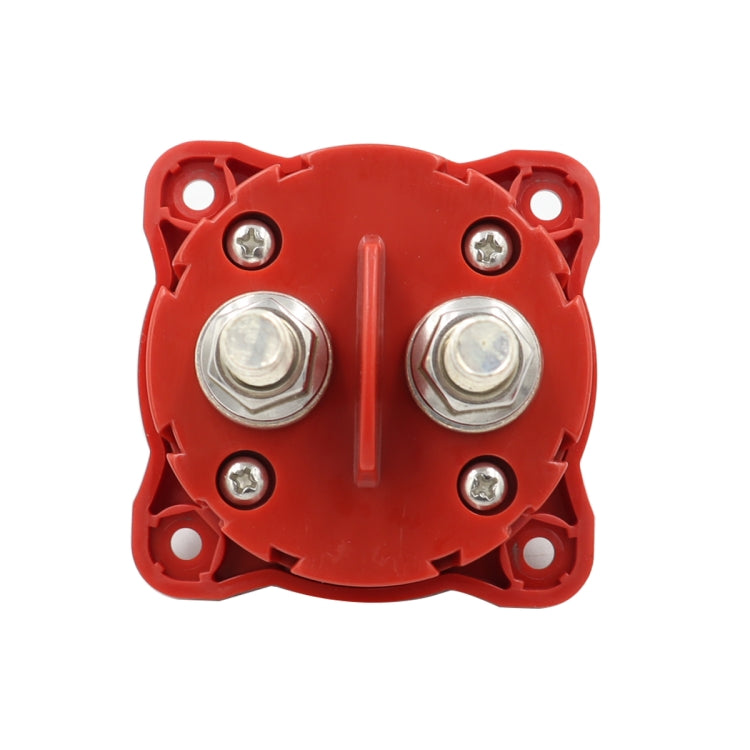 Red battery power off switch back plate with two stud terminals and screws