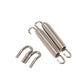 Metal exhaust clamp springs with U-shaped hooks and loop ends