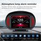 Car HUD OBD LCD instrument display with red warning theme and speed/temperature readout