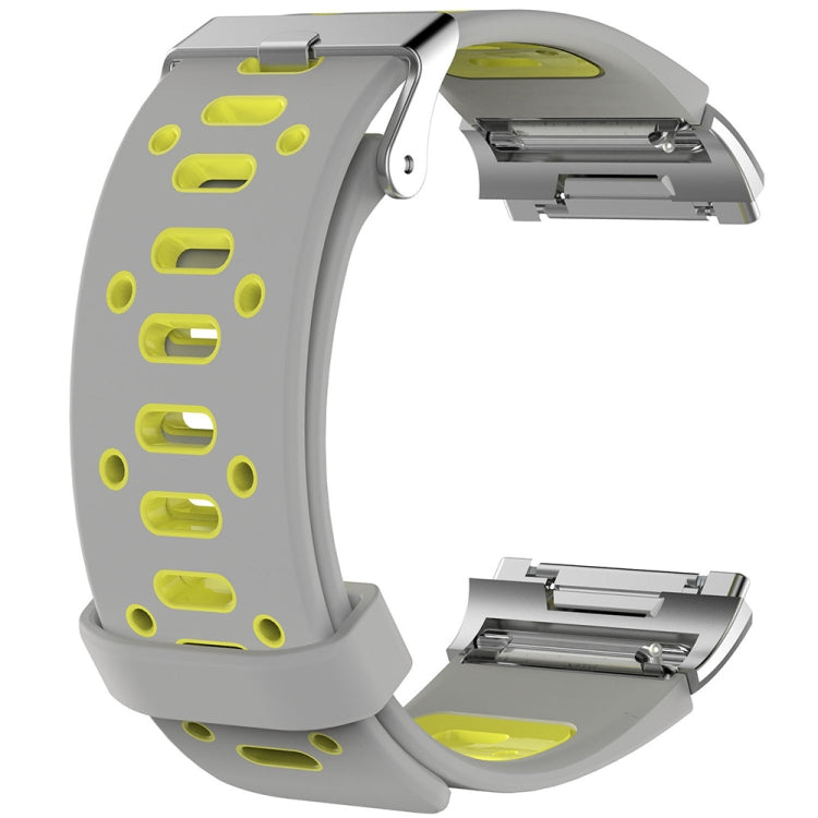 For Fitbit Ionic Two-tone Silicone Replacement Wrist Strap Watchband with Buckle & Connector