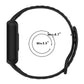 Black silicone watch band fit range, Min 5.5 in to Max 8.7 in
