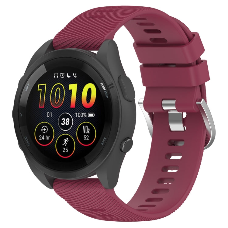 22mm Solid Color Silicone Watch Band, For Garmin Forerunner 265